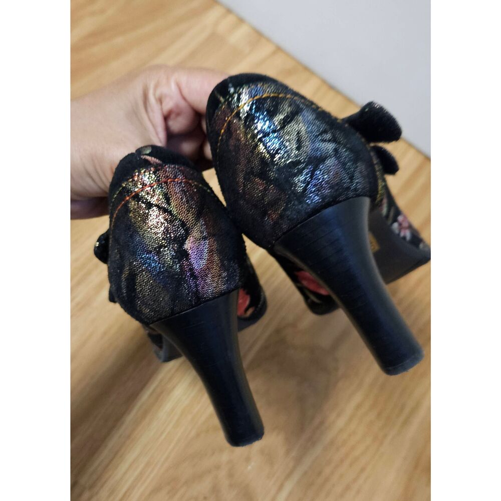 L'Artiste Snovy Stack Heel Pumps 8 New - Picture 4 of 9